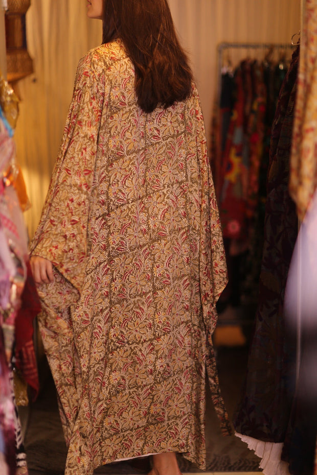 WING KIMONO PINA YELLOW CAMELLIA - sustainably made MOMO NEW YORK sustainable clothing, handmade slow fashion