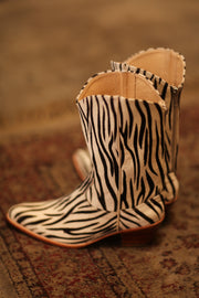 ZEBRA WESTERN BOOTS MILA - sustainably made MOMO NEW YORK sustainable clothing, boots slow fashion