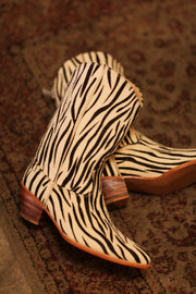 ZEBRA WESTERN BOOTS MILA - sustainably made MOMO NEW YORK sustainable clothing, boots slow fashion