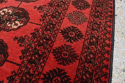 6.8 x 3.4 Ft ,Vintage Afghan Turkmen waziri Area Rug, Handmade Bokhara Pattern 100% Wool Antique Turkoman Oriental Rug - sustainably made MOMO NEW YORK sustainable clothing, rug slow fashion