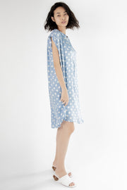 Amanda Modal Silk Polka Dot Dress - sustainably made MOMO NEW YORK sustainable clothing, cotton slow fashion