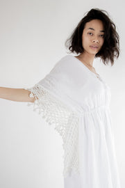 Bohemian Crochet Sleeve Details Dress Bohan - sustainably made MOMO NEW YORK sustainable clothing, Boho Chic Dress slow fashion