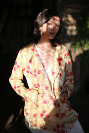 Chinese Flower Silk Embroidered Jacket Pia - sustainably made MOMO NEW YORK sustainable clothing, offer slow fashion