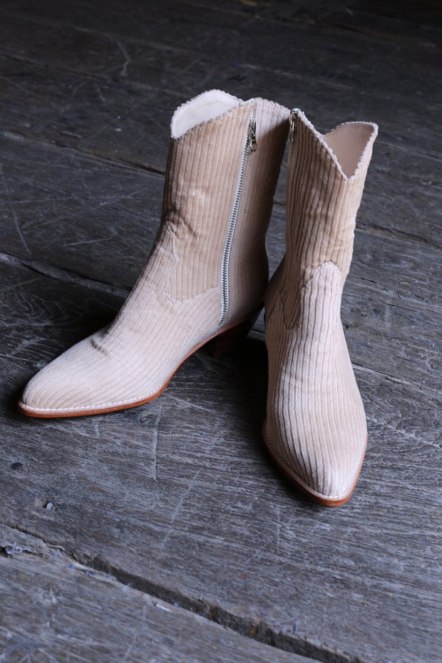 CORDUROY BOOTS FINN - sustainably made MOMO NEW YORK sustainable clothing, boots slow fashion