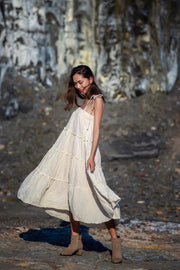 COTTON BOHO DRES MALAKAI - sustainably made MOMO NEW YORK sustainable clothing, dress slow fashion