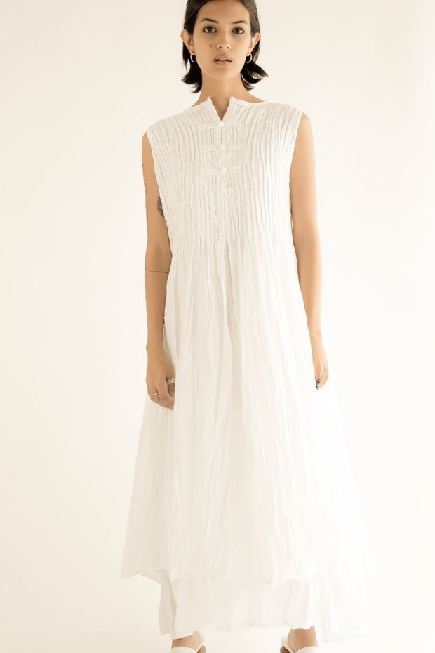 COTTON DRESS LUSA - sustainably made MOMO NEW YORK sustainable clothing, kaftan slow fashion