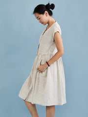 COTTOn LINEN DRESS HEIDI - sustainably made MOMO NEW YORK sustainable clothing, kaftan slow fashion