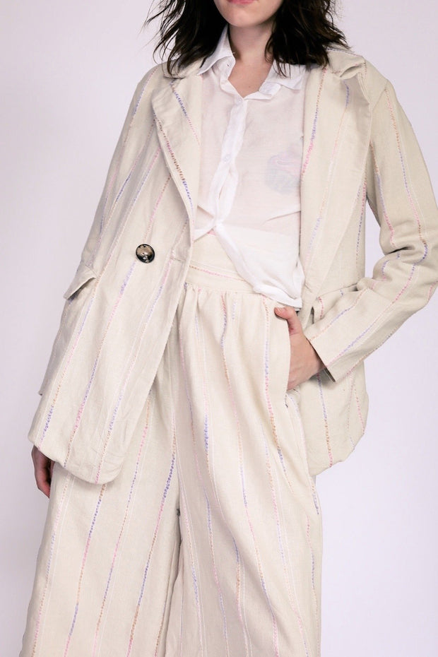 Cotton / Linen Suit Juliette - sustainably made MOMO NEW YORK sustainable clothing, offer slow fashion