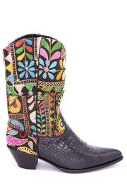 CROC EMBOSSED WESTERN BOOTS OZZY - sustainably made MOMO NEW YORK sustainable clothing, boots slow fashion