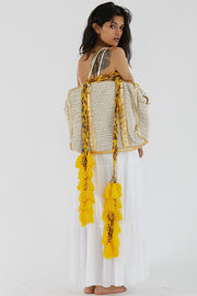 Crochet Bag Hailey - sustainably made MOMO NEW YORK sustainable clothing, Bohemian Bag slow fashion