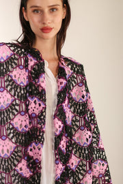 CROCHET KIMONO FRANKY - sustainably made MOMO NEW YORK sustainable clothing, Kimono slow fashion