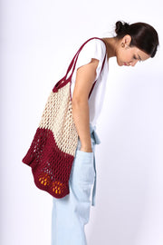 CROCHET SHOPPER BAG JASMIN - sustainably made MOMO NEW YORK sustainable clothing, crochet slow fashion