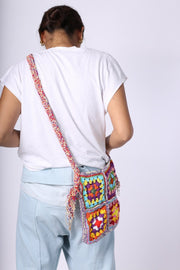 CROCHET SHOULDER CROSS BODY BAG TIBB - sustainably made MOMO NEW YORK sustainable clothing, crochet slow fashion