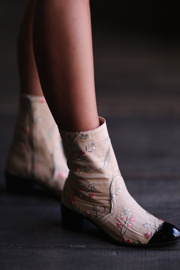 EMBROIDERED BOOTS ESTHER - sustainably made MOMO NEW YORK sustainable clothing, boots slow fashion