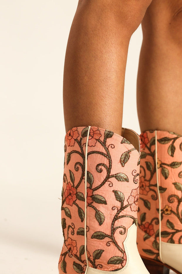 EMBROIDERED BOOTS LOLA - sustainably made MOMO NEW YORK sustainable clothing, boots slow fashion