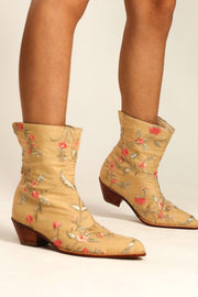 EMBROIDERED BOOTS NAMRATA - sustainably made MOMO NEW YORK sustainable clothing, boots slow fashion