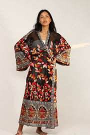 EMBROIDERED KIMONO DUSTER PIERA - sustainably made MOMO NEW YORK sustainable clothing, fall22 slow fashion