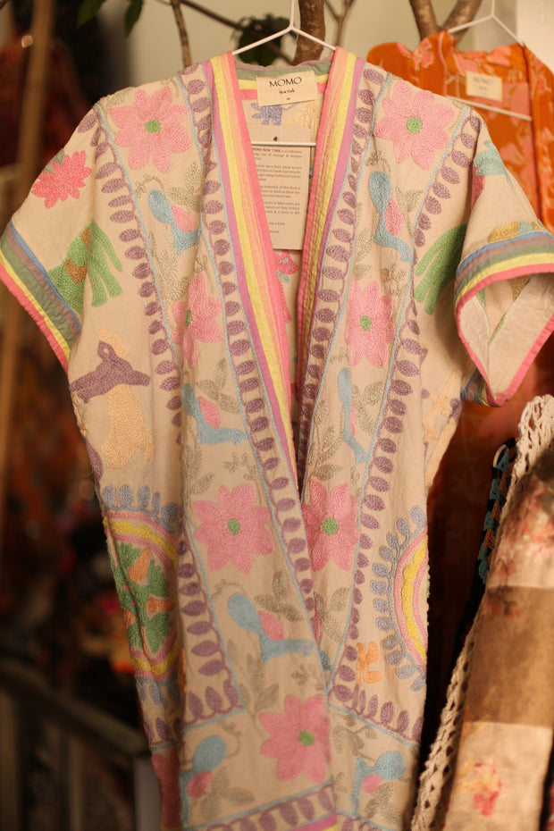EMBROIDERED KIMONO SONDA - sustainably made MOMO NEW YORK sustainable clothing, Kimono slow fashion