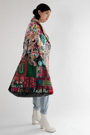 Embroidered Patchwork Bag Damia - sustainably made MOMO NEW YORK sustainable clothing, samplesale1022 slow fashion