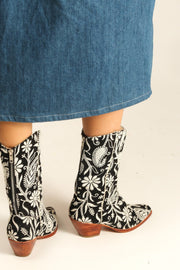 EMBROIDERED WESTERN BOOTS ELLEN - sustainably made MOMO NEW YORK sustainable clothing, boots slow fashion