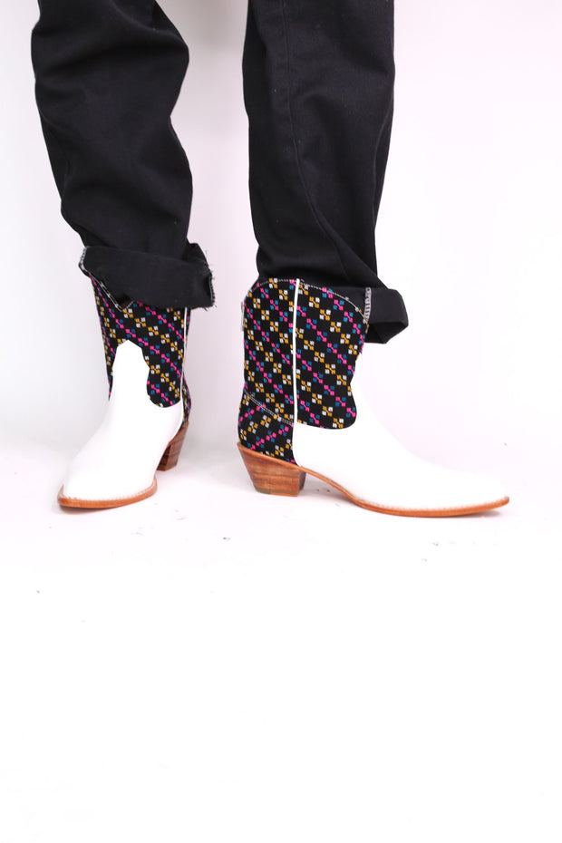EMBROIDERED WESTERN BOOTS FRANIA - sustainably made MOMO NEW YORK sustainable clothing, boots slow fashion