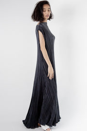 EVENING PLEAT DRESS ONUSA - sustainably made MOMO NEW YORK sustainable clothing, kaftan slow fashion