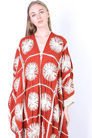 FLORA CROCHET KIMONO - sustainably made MOMO NEW YORK sustainable clothing, crochet slow fashion