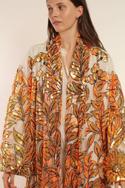 GOLD FOREST KIMONO - sustainably made MOMO NEW YORK sustainable clothing, kimono slow fashion