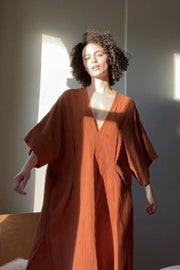HALF SLEEVE KAFTAN AKIRA - sustainably made MOMO NEW YORK sustainable clothing, kaftan slow fashion