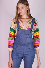 HAND CROCHET CARDIGAN ULLA - sustainably made MOMO NEW YORK sustainable clothing, crochet slow fashion
