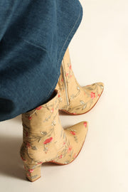 HIGH HEEL EMBROIDERED BOOTS DAINE - sustainably made MOMO NEW YORK sustainable clothing, boots slow fashion