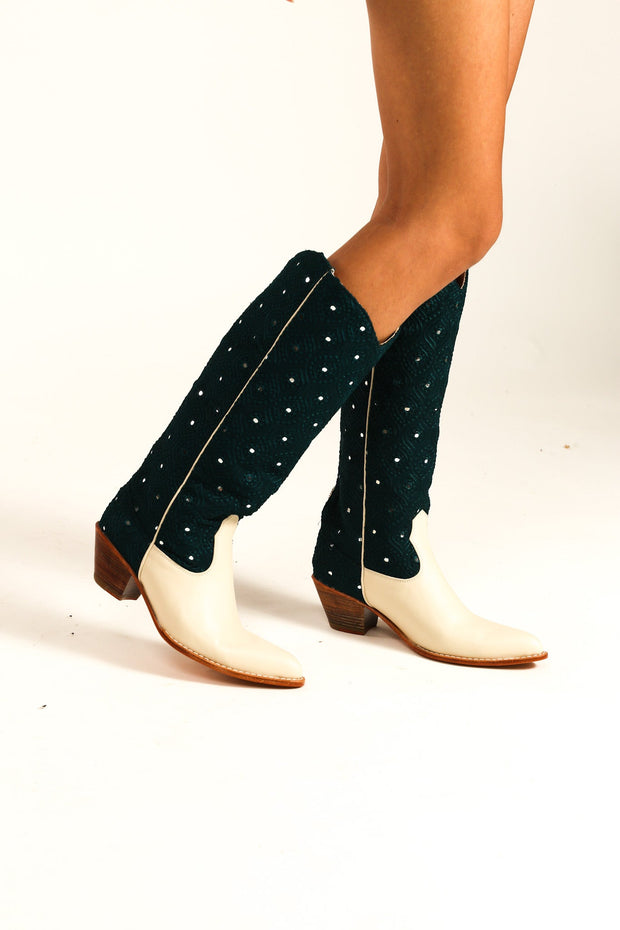 HIGH WESTERN BOOTS BEATRICE - sustainably made MOMO NEW YORK sustainable clothing, boots slow fashion