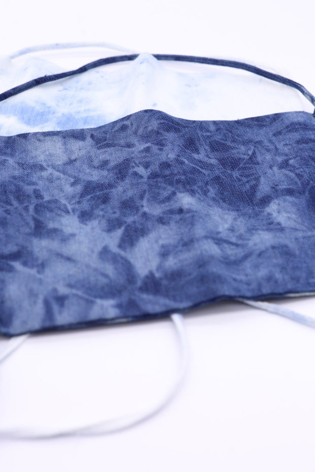 INDIGO COTTON FACE MASK MAMI - sustainably made MOMO NEW YORK sustainable clothing, offerfm slow fashion