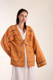 KANTHA QUILT KIMONO ODISU - sustainably made MOMO NEW YORK sustainable clothing, slow fashion