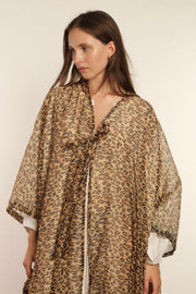 LEOPARD CHEETAH QUEEN ANIMLA PRINT KIMONO - sustainably made MOMO NEW YORK sustainable clothing, kimono slow fashion