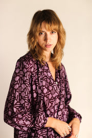 LONG SLEEVE DRESS LAURINE - sustainably made MOMO NEW YORK sustainable clothing, fall22 slow fashion