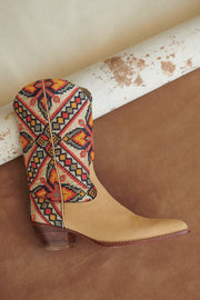 NEEDLESTITCH EMBROIDERED WESTERN BOOTS X ANTHROPOLOGIE - sustainably made MOMO NEW YORK sustainable clothing, boots slow fashion