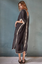 New York City Chic Kaftan Dress Isla - sustainably made MOMO NEW YORK sustainable clothing, Boho Chic slow fashion