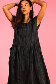 ORGANIC COTTON DRESS HEIDI - sustainably made MOMO NEW YORK sustainable clothing, Boho Dress slow fashion