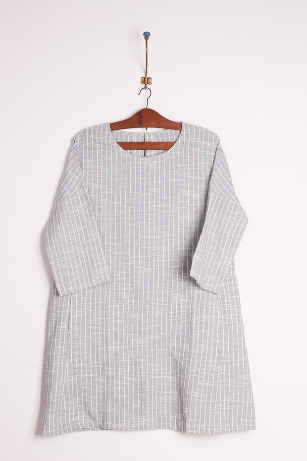 ORGANIC COTTON DRESS STELLA - sustainably made MOMO NEW YORK sustainable clothing, kaftan slow fashion