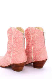 PEACH EMBROIDERED BOOTS TRIBECA - sustainably made MOMO NEW YORK sustainable clothing, boots slow fashion