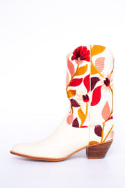 EMBROIDERED FLOWER WESTERN BOOTS X ANTHROPOLOGIE - sustainably made MOMO NEW YORK sustainable clothing, boots slow fashion
