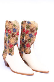 SEQUIN EMBROIDERED WESTERN BOOTS SEYNA - sustainably made MOMO NEW YORK sustainable clothing, boots slow fashion
