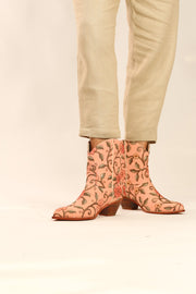 SHORT EMBROIDERED BOOTS URETA - sustainably made MOMO NEW YORK sustainable clothing, boots slow fashion