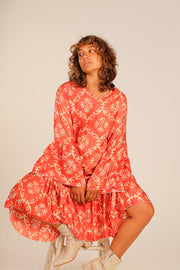 SILK KAFTAN DRESS JOAN - sustainably made MOMO NEW YORK sustainable clothing, Kimono slow fashion