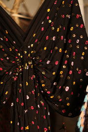 SILK KAFTAN DRESS PINA - sustainably made MOMO NEW YORK sustainable clothing, Boho Dress slow fashion