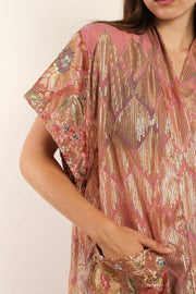 SILK SHORT KIMONO AVA - sustainably made MOMO NEW YORK sustainable clothing, kimono slow fashion