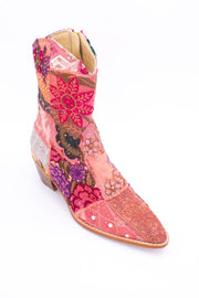 SUNNY DAYS BOOTS EMBROIDERED PATCHWORK - sustainably made MOMO NEW YORK sustainable clothing, boots slow fashion