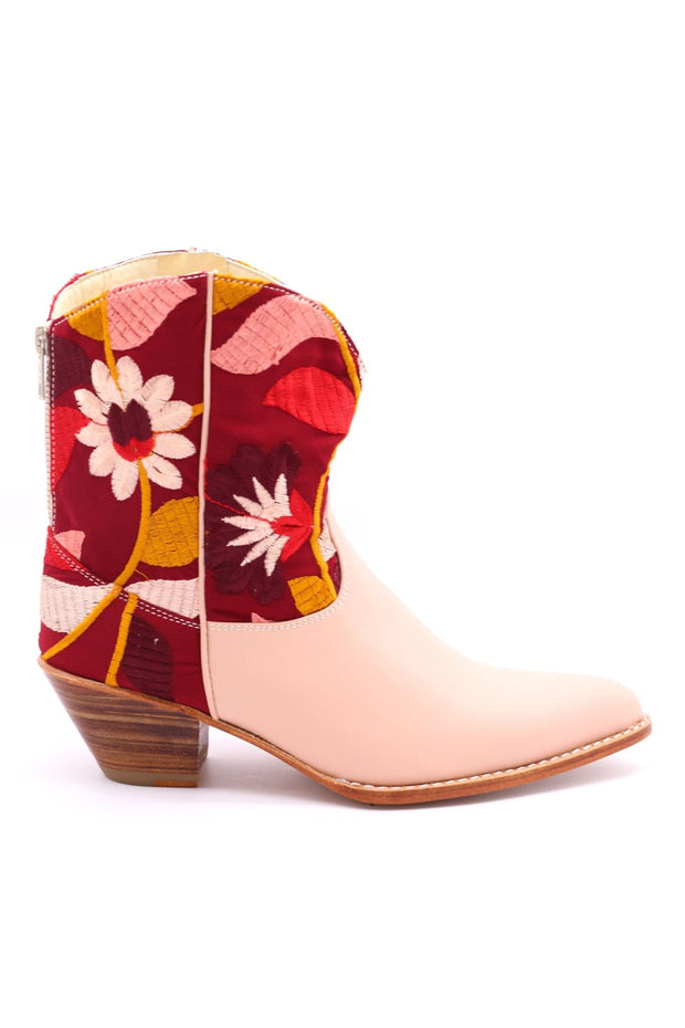 TENDER PINK FLOWER BOOTS SIA - sustainably made MOMO NEW YORK sustainable clothing, boots slow fashion