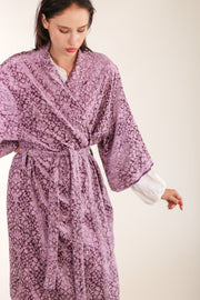 VELVET EMBROIDERED KIMONO GOYA - sustainably made MOMO NEW YORK sustainable clothing, Kimono slow fashion